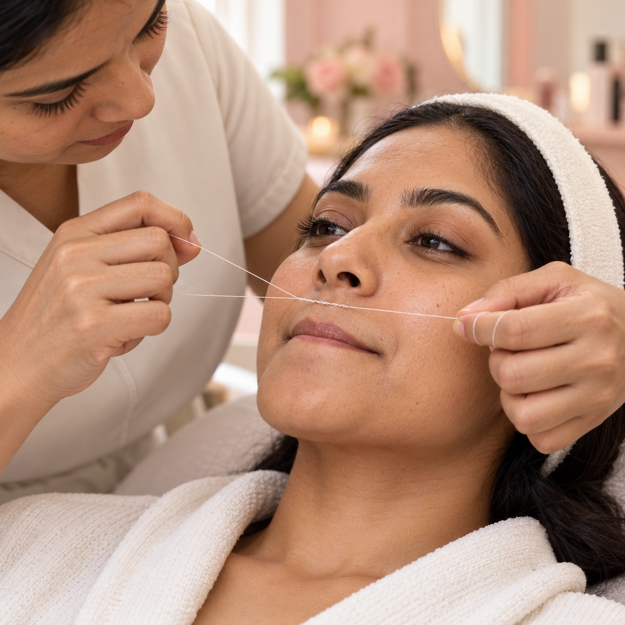Upper Lip Threading